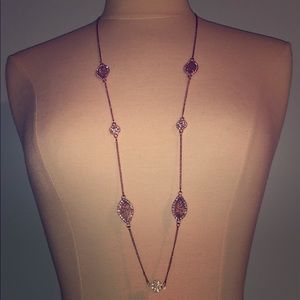 Gorgeous Gold Long Leaf Dainty Rhinestone Necklace